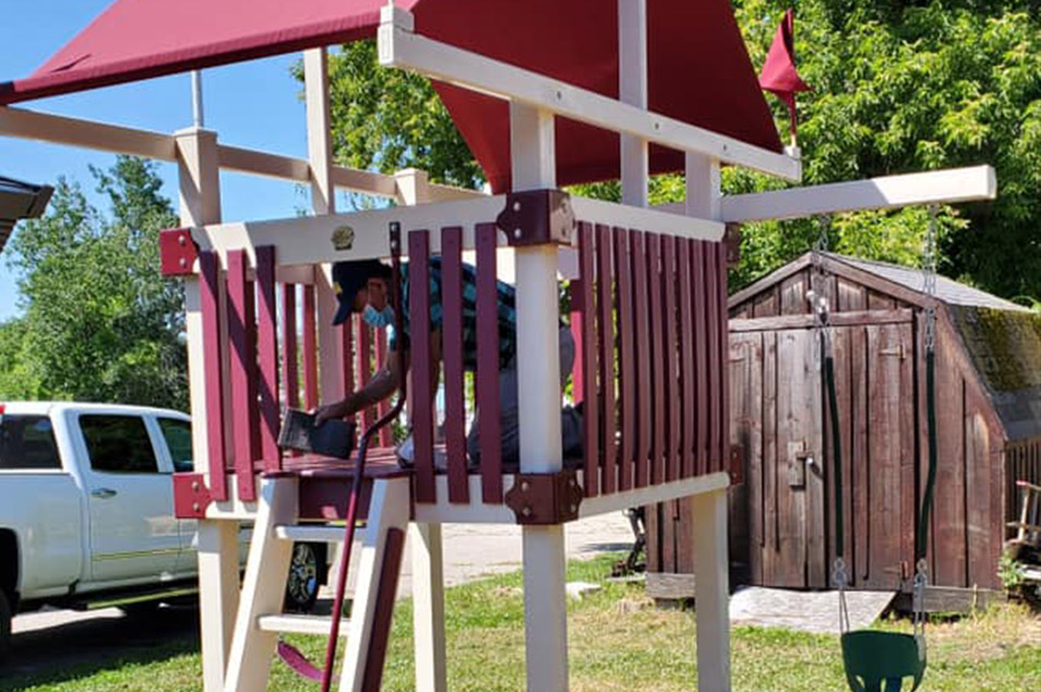 Playground outside of I-61.